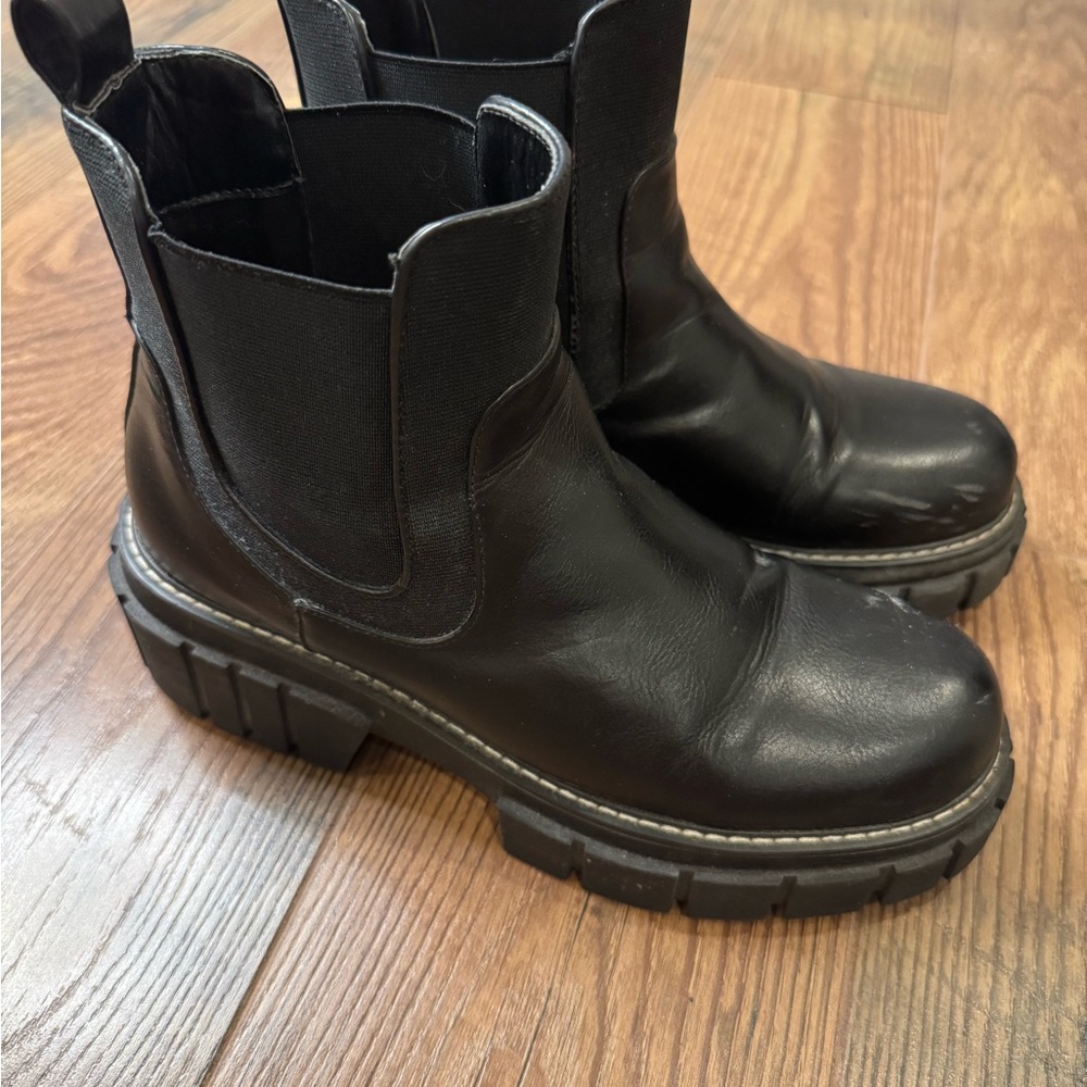 Black Leather Bcbgeneration Boots - image 1